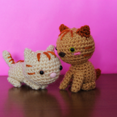 Gato de crochet kawaii 
