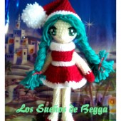 Elfa de Navidad amigurumi