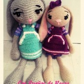 Sussy y Mussy, conejitas de orejas largas amigurumi
